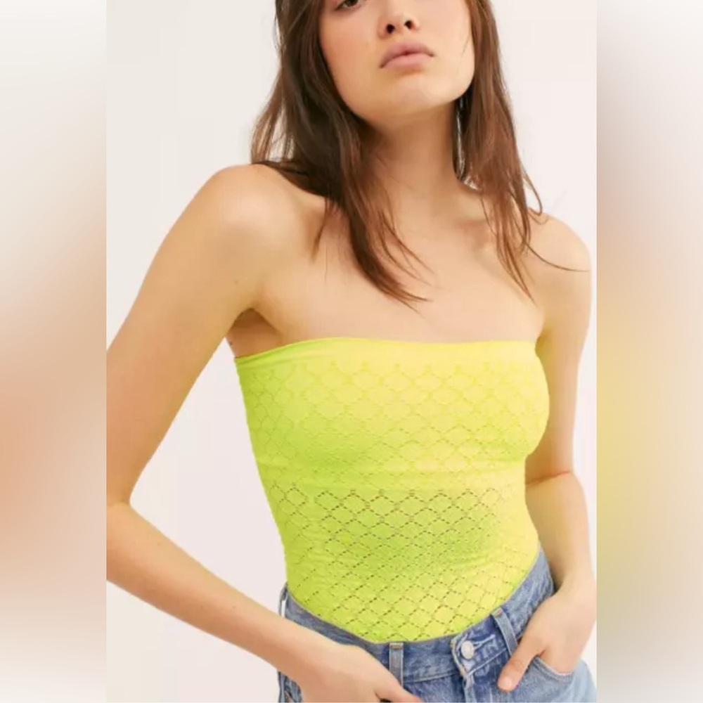Free people honey textured tube top NWOT